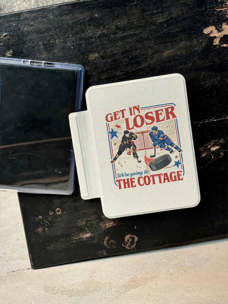 Get In Loser Kindle cover, Heated Rivalry Romance kindle case, Hockey rivals - Book Lovers, Kindle Scribe colorsoft, Kindle colorsoft ClearMag Detach Case