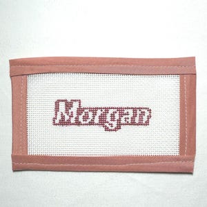Barbie Font Personalized Name Patch Needlepoint Canvas