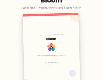 Anxiety Journal Planner | Printable PDF + Excel, Daily Calm Tracker for Women