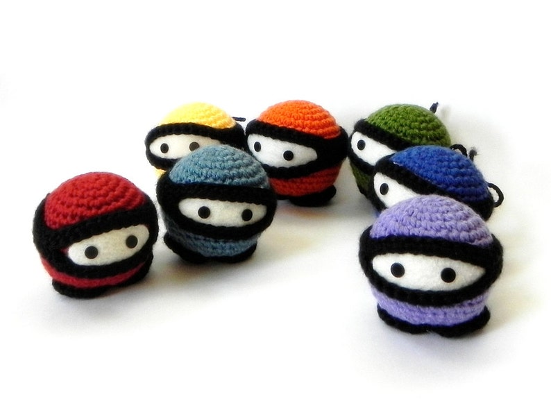 Amigurumi toy pattern Rainbow Ninja Crochet amigurumi doll tutorial PDF image 3