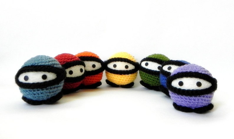 Amigurumi toy pattern Rainbow Ninja Crochet amigurumi doll tutorial PDF image 5