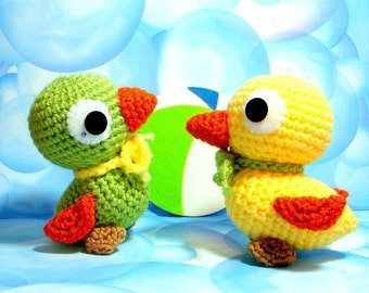 Crochet Amigurumi animal toy pattern / PDF - Darling duckling