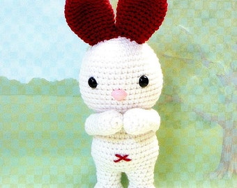 Amigurumi pattern - LOVE Ears Bunny - Crochet Amigurumi animal doll tutorial PDF