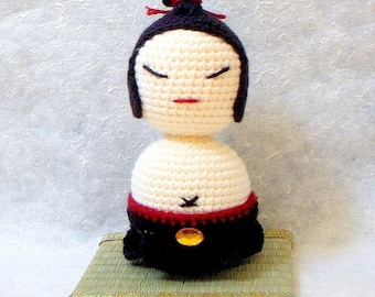 Amigurumi Kokeshi pattern - Sumo Master - Crochet Kokeshi doll tutorial  PDF