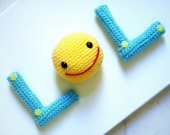 Amigurumi - LOL- Crochet  Amigurumi 2 letters patterns / PDF