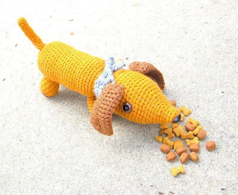 Kleiner Hot Dog / Dackel / Dackel / Dackel Amigurumi Häkelanleitung Bild 5