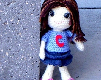 Cheri - Crochet Amigurumi girl doll pattern / PDF