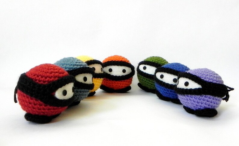 Amigurumi toy pattern Rainbow Ninja Crochet amigurumi doll tutorial PDF image 2