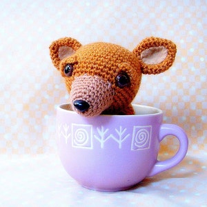 Amigurumi dog pattern T cup Chihuahua Crochet animal tutorial PDF image 1