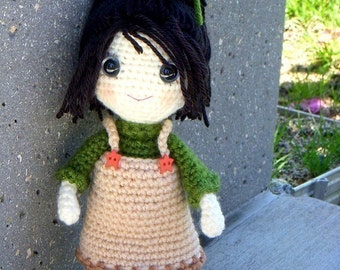 Amigurumi crocheted girl doll pattern / PDF - Yumi