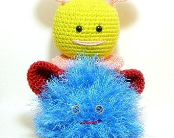 Patrons Amigurumi au crochet - O Chi Monster Buddies - Tutoriel 2 Poupées monstres Amigurumi PDF