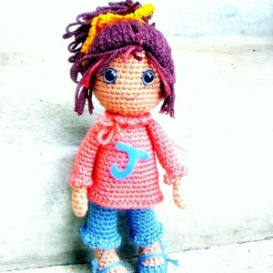 Joy Amigurumi girl doll crochet pattern / PDF image 1