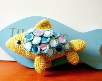 Crochet Amigurumi  pattern / PDF - Sparkling Fish / Wall Fish