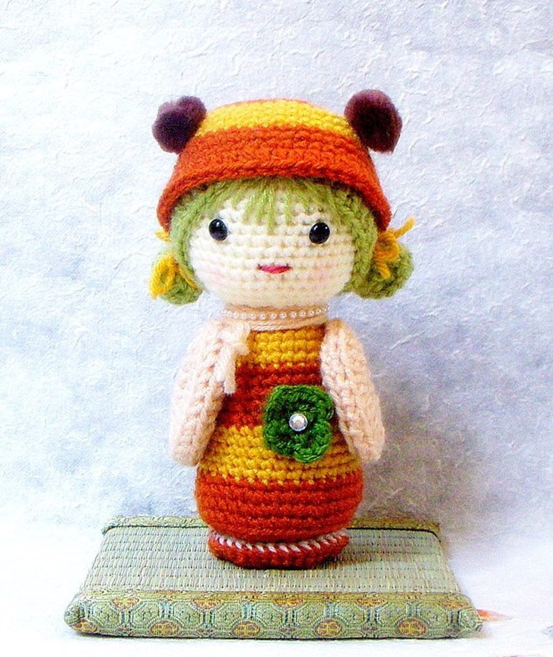 Amigurumi kokeshi  pattern  B Bee Crochet Kokeshi  doll  Etsy