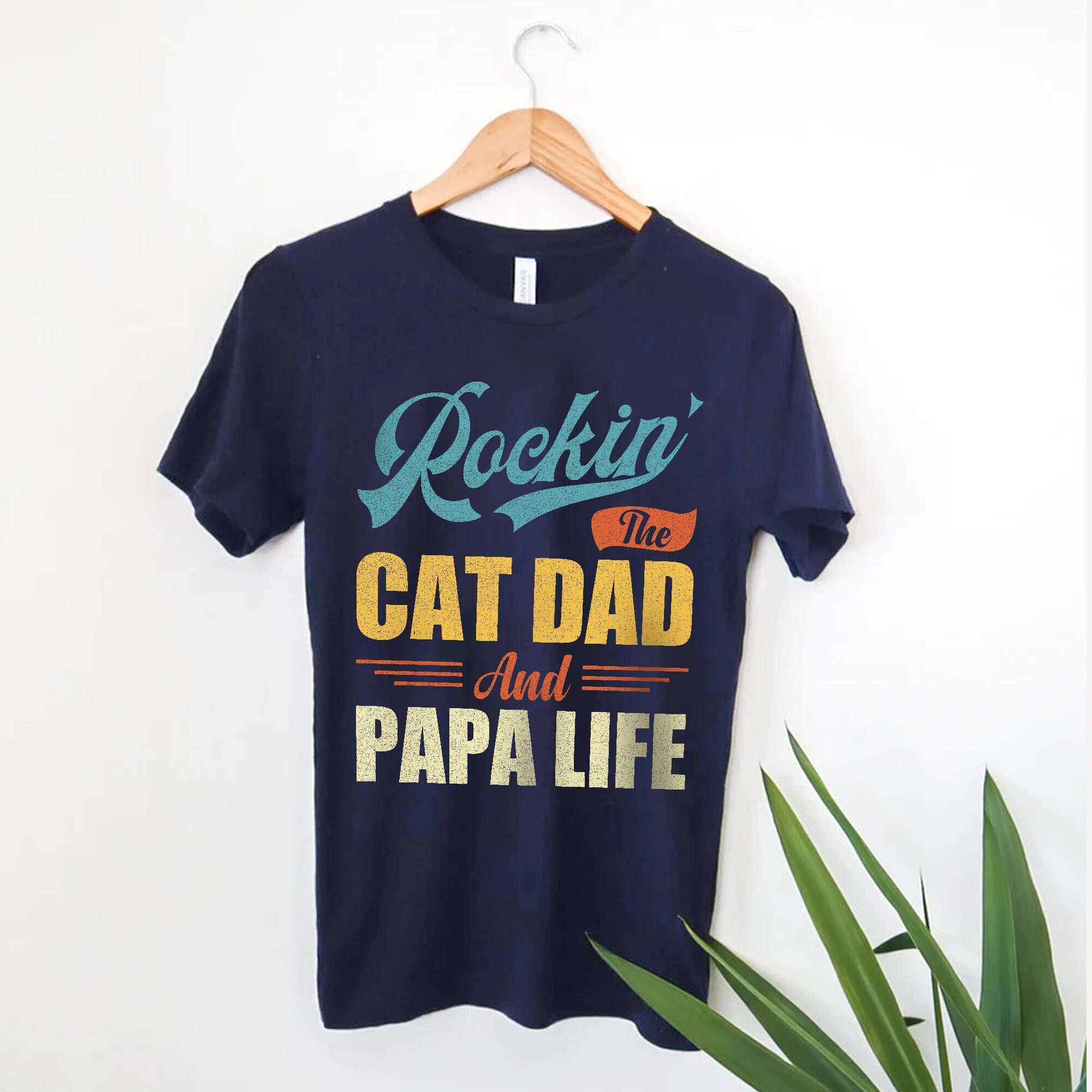 Cat Dad and Papa Life T-shirt 