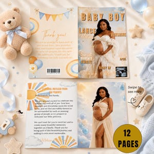 Here Comes the Son Baby Shower Games Booklet, Baby Boy Shower Game Bundle, Sun Theme Baby Shower Activities, Editable Printable Template
