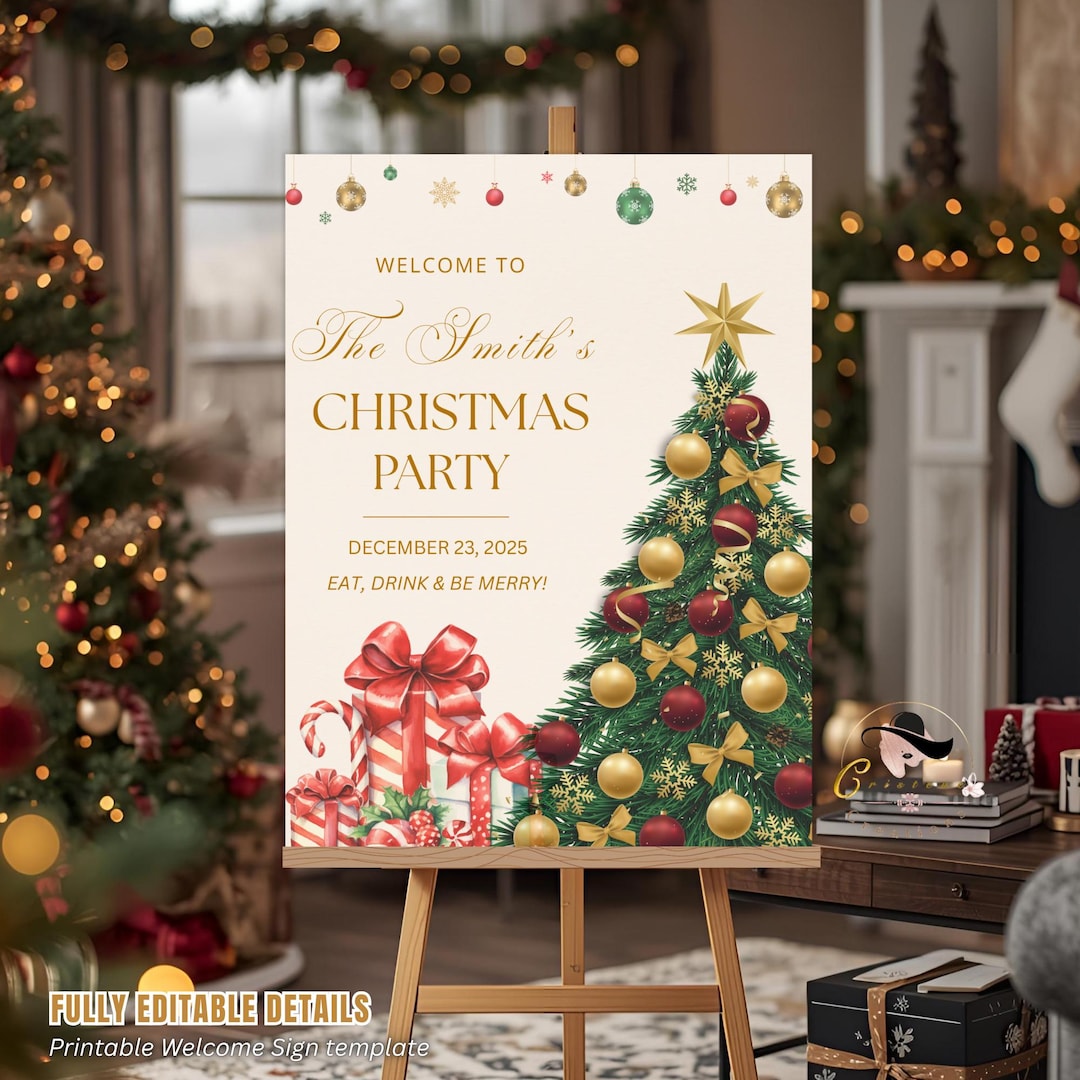 editable-christmas-party-welcome-sign-template-christmas-dinner-sign