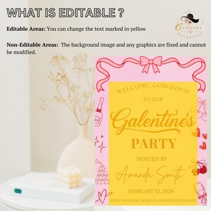 This listing photo highlights what is editable and what is not. Please refer to the instructions in the image for details.