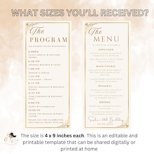 This listing photo shows the sizes you will receive. The sizes is 4 x 9 inches. This is an editable and printable template that can be shared digitally or printed at home