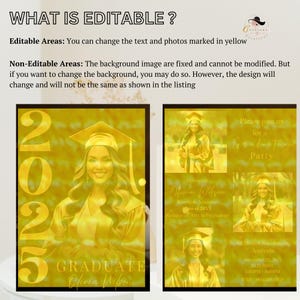 This listing photo highlights what is editable and what is not. Please refer to the instructions in the image for details.