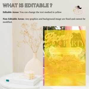 This listing photo highlights what is editable and what is not. Please refer to the instructions in the image for details.