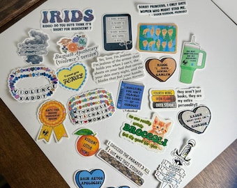 Mystery Sticker Bundle Fourth Wing, Onyx Storm, Violet Sorrengail, Xaden Riorson, Bookish, Booktok, Book Lover, Laptop