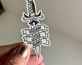Violent Little Thing Dagger Sticker, Fourth Wing, Kindle sticker, Bookish, Booktok, Book Lover, Gift, Laptop sticker