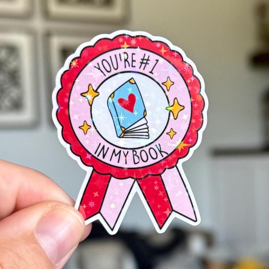 You're Number 1 in My Book Award Ribbon Sticker | Bookish, Love, Reader ...