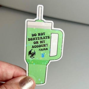 Não desidrate-se na minha conta Adesivo Tairn Dragon, Onyx Storm, Quarta Asa, Bibliófilo, Booktok, Amante de Livros, Laptop