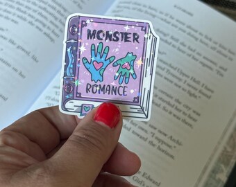 Bookish Monster Romantik Buch Aufkleber | Romanze Tropen, Gewürz, Smut, Smutty | Geschenk iPad, E-Reader, Kindle, Laptop