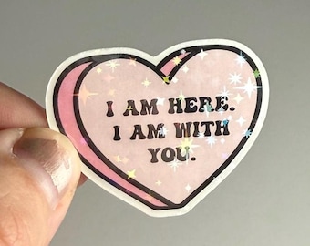 I Am Here. I Am With You Blink Fenrys Aelin Sticker, Throne of Glass, Kingdom of Ash, Bookish, Booktok, Book Lover, Laptop