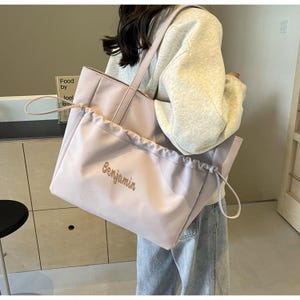 Personalisierte Stickerei Name Große Nylon Einkaufstasche Anpassbare Umhängetasche Nylon Einkaufstasche für Frauen Mutter Geschenke Dipper Taschen