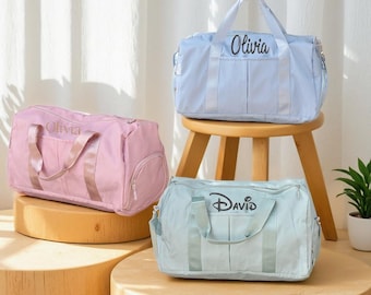 Bolsa de deporte personalizada bordada, ideal para el gimnasio, viajes, con compartimentos para ropa húmeda y seca y compartimento para