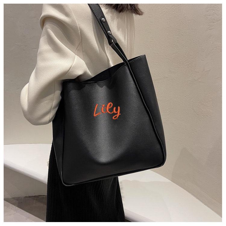 Faux Leather Tote Bag: Trendy Bucket Bag with Adjustable Strap