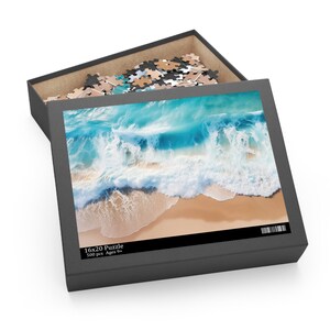 Ocean Beach Art Jigsaw Puzzle. Beautiful Art, Quality Print, Perfect Gift for Puzzle Lovers (120, 252, 500-Piece)