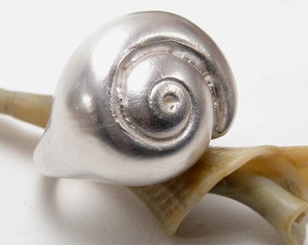 Silver Hatteras Snail Shell Ring