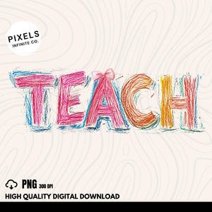Coquette Teacher PNG, Chic Bows Teacher Clipart, Trendy Teach PNG, Teacher Appreciation Design, Coquette Varsity Shirt PNG, Teacher Gift
