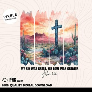 Christian Easter PNG Cross Sublimation Art Watercolor Clipart Aesthetic Png Easter DTF Prints Spiritual PNG Jesus Clipart Scripture Quotes