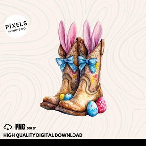 Howdy Easter PNG, Western Boots Easter Coquette PNG, Country Bunny Easter, Vintage Easter PNG, Funny Retro Easter Design, Yeehaw Bunny