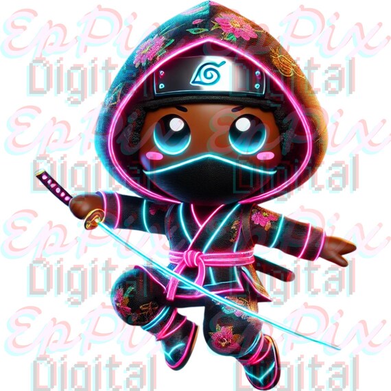 Kawaii Ninja Clip Art Bundle 15 Chibi Ninja Characters High