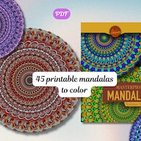 Mandala Coloring Pages for Adults, Stress Relief Designs (PDF + PNG) - Etsy