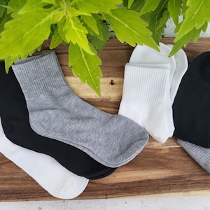 Soft Cotton Socks | Unisex Natural Ankle Crew | Breathable & Eco-Friendly Design, 1 pair