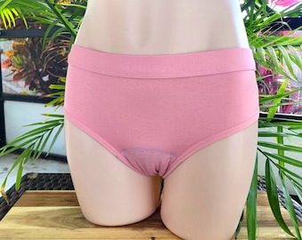 Mid-Waist Period Panties Biodegradable Bamboo Cotton Menstrual Panties Underwear #110