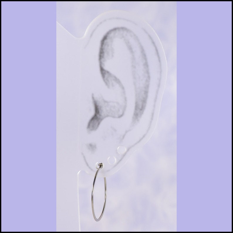 1 inch diameter hoops small 18 gauge niobium earrings