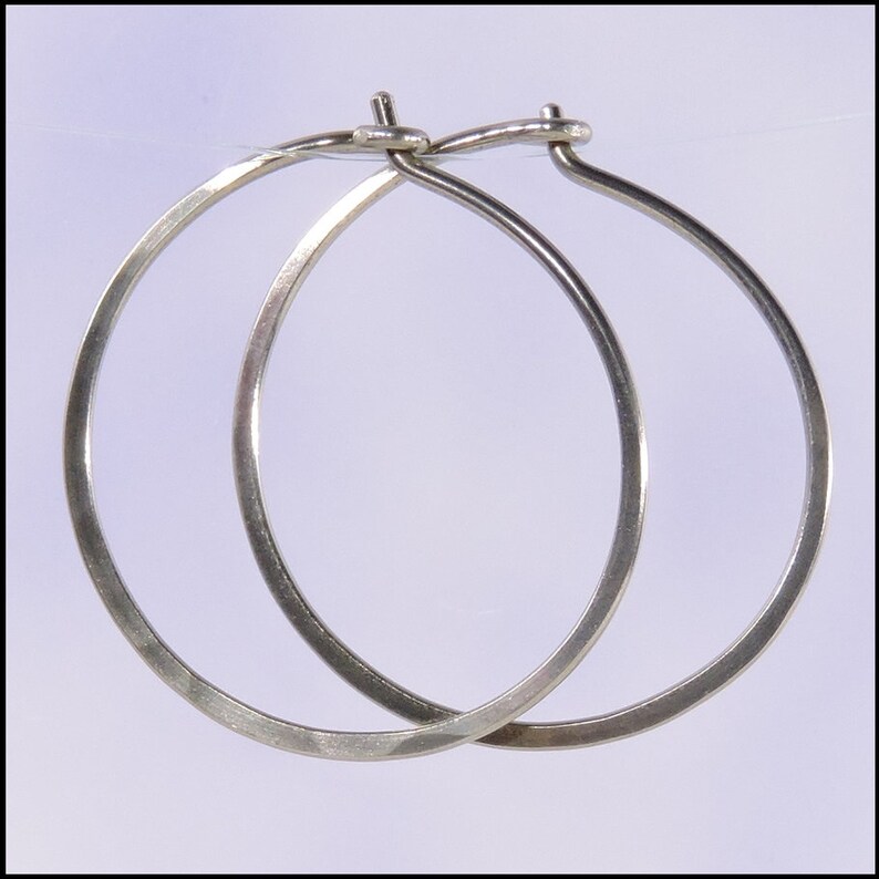 1 inch diameter hoops small 18 gauge niobium earrings