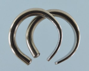 Niobium earrings: 12 gauge small open hoops - KISS9-12