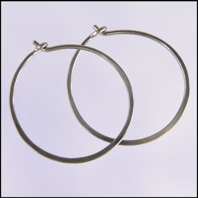 1 inch diameter hoops small 18 gauge niobium earrings