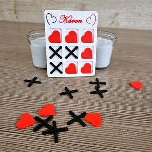 Valentijnsdagcadeau, boter, boter, boterham, harten en "X"-tokens, aangepaste valentijn, liefde, romantisch, game, oxo, origineel, uniek