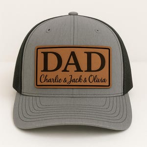 Custom Dad Hat with Kids Names, Personalized Dad Hat, Dad and Me Hats, Fathers Day Gift for Dad, Dad Trucker Hat, Gift from Kids, Dad Gifts