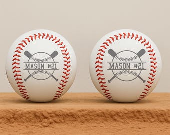 Personalized Engraved Baseball, Custom Name and Number Baseball, Engraved Baseball Gifts, Baseball Team Gift, Father&#39;s Day Gifts For Dad